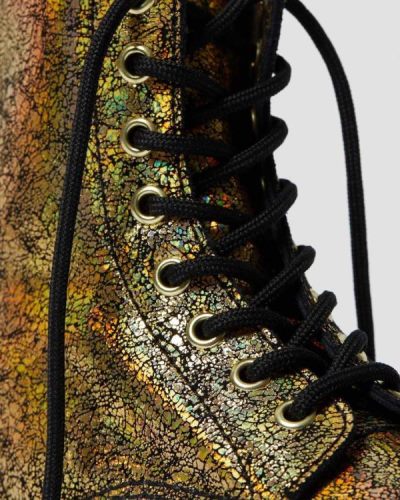 Botas Con Cordones Dr Martens 1460 Pascal Metallic Cuero Para Mujer DR9184T